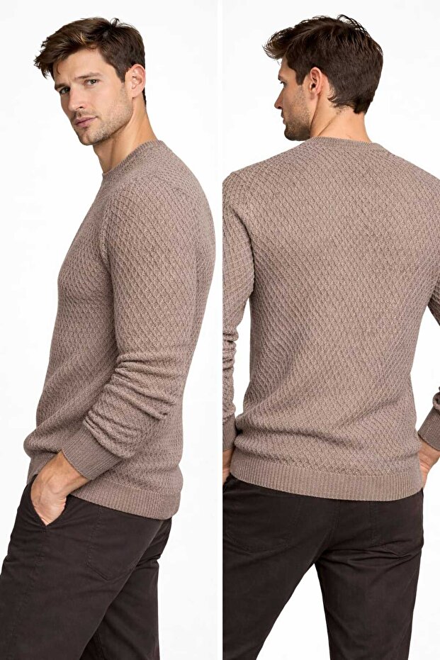 BİSİKLET YAKA ÖRME TRİKO KAZAK - 2