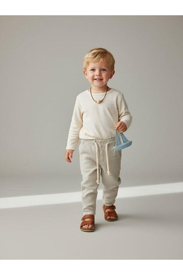 بنطلون كتان منقوش للأولاد - 7