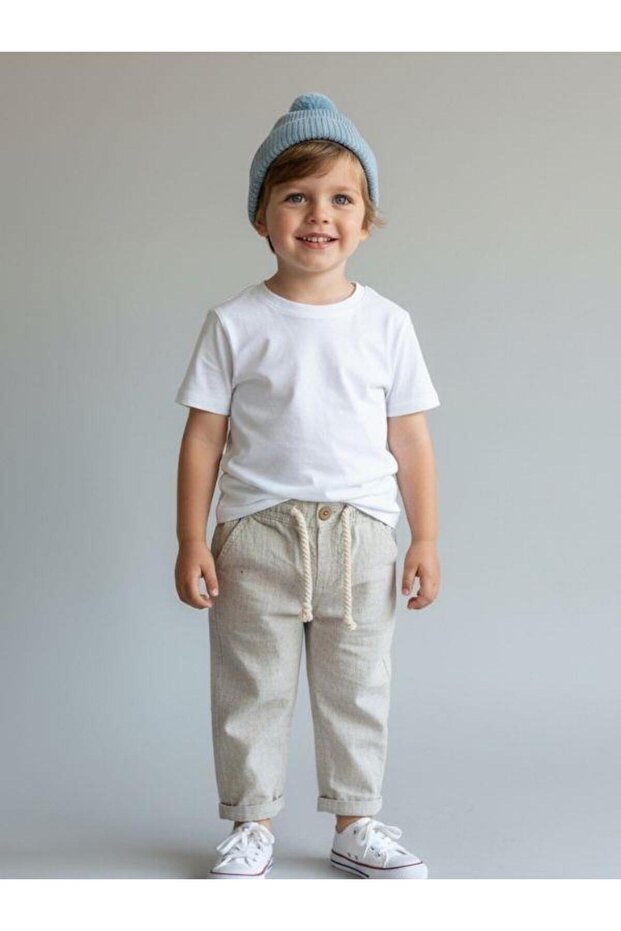 بنطلون كتان منقوش للأولاد - 3