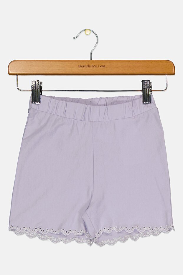 شورتات أساسية سادة للبنات، لون لافندر - 2