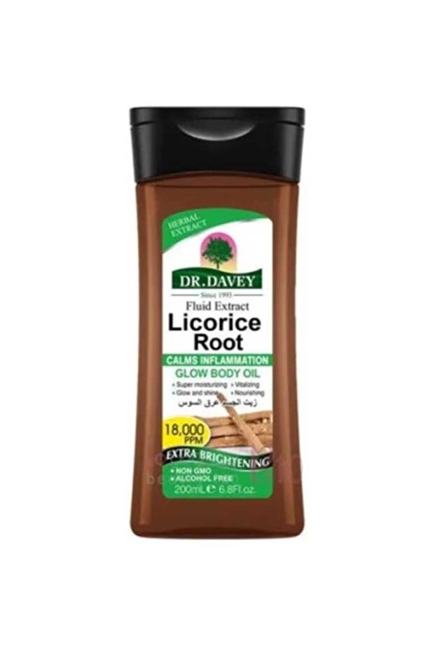Licorice Root Fluid Extract, Calms Inflammation, Glow Body Oil, 200ml