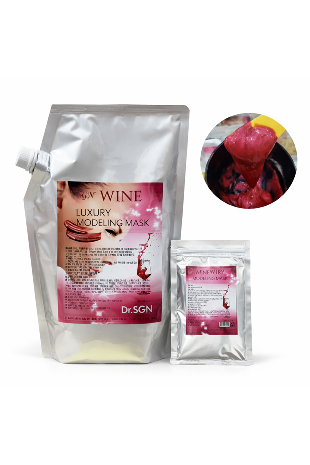 Dr.Sgn Wine Luxury Modeling Mask 1Kg+100G (Skin Revitalizing and Brightening Luxury Alginate Mask)