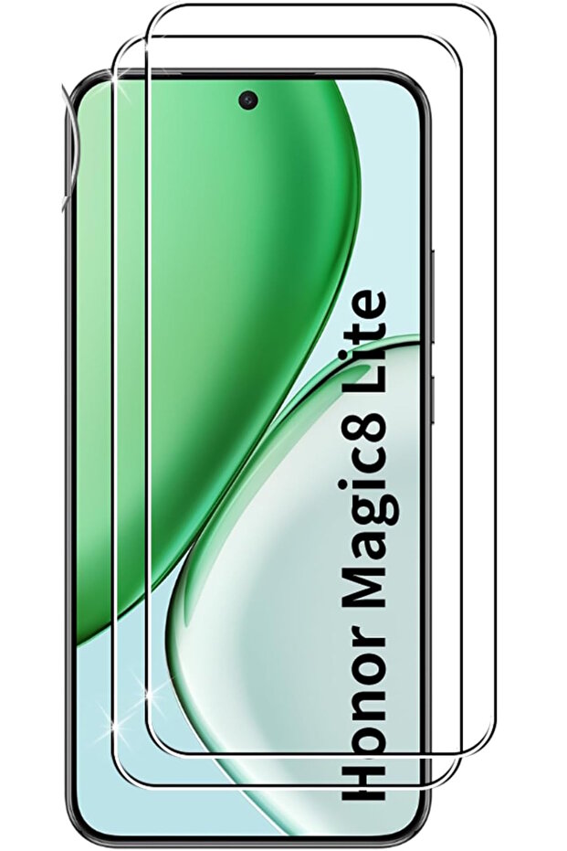 واقي شاشة متوافق مع هاتف Honor Magic 8 Lite، زجاج مقاوم للكسر 9H، زجاج شاشة مقوى شفاف