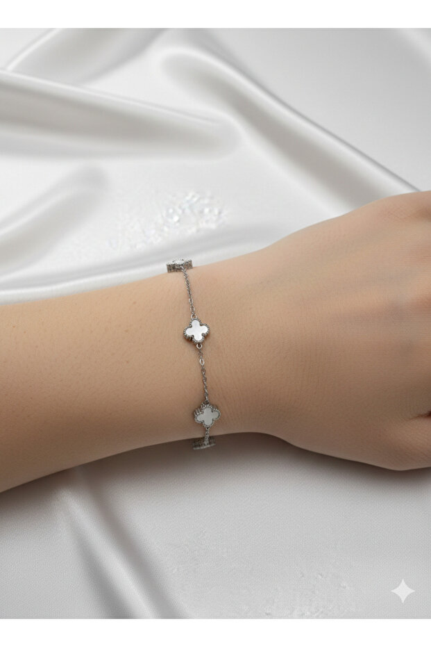 Beyaz Van Cleff Bileklik - 2