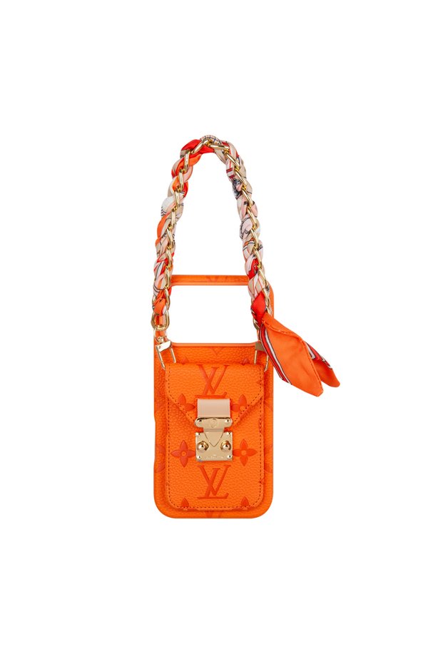 Orange Card Holder Strap Phone Case Dk382 iPhone 17 Pro