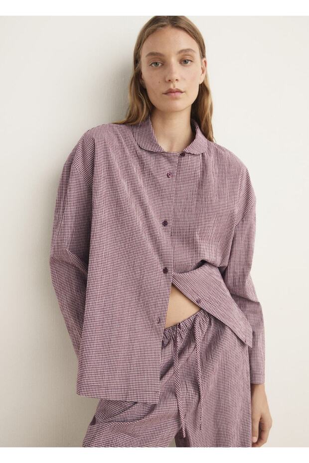 Cotton Two-Piece Gingham Pajamas