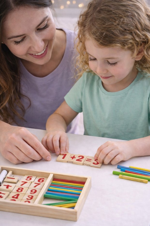 Montessori Wooden 4 Operations Learning Set - Numbers and Number Rods