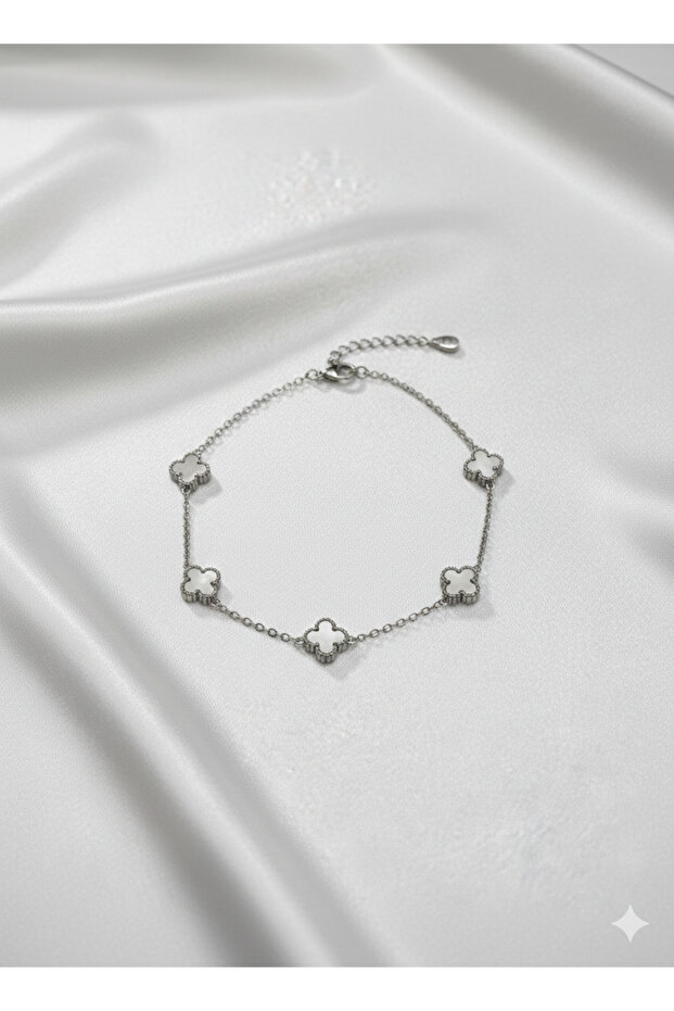 Beyaz Van Cleff Bileklik - 1