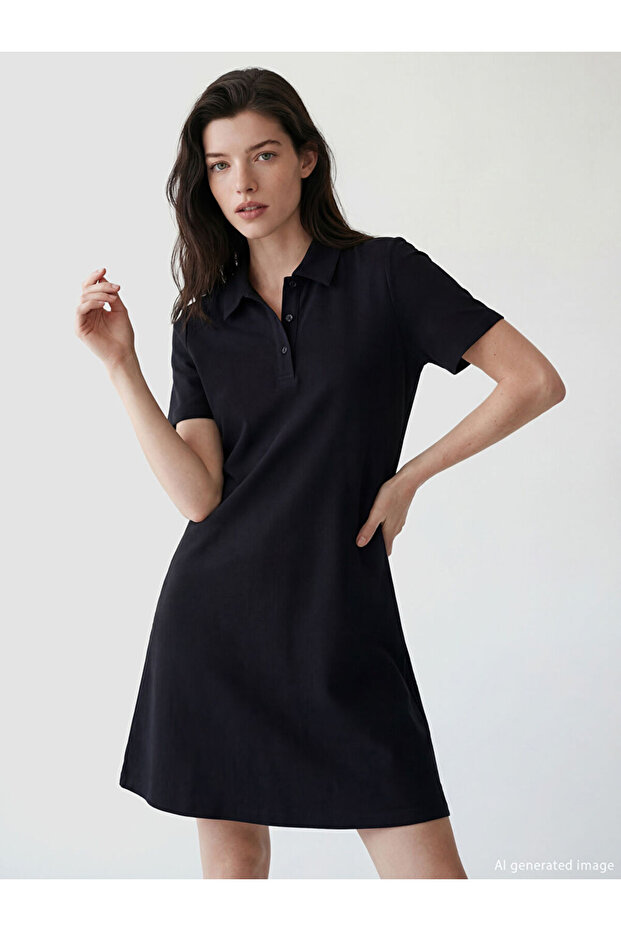 Esvab • Modern & Distinctive Shirt Roba Collar Mini Dress