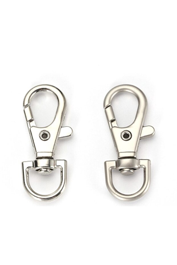 250Pcs Fish Hook Silver Keychain Ring