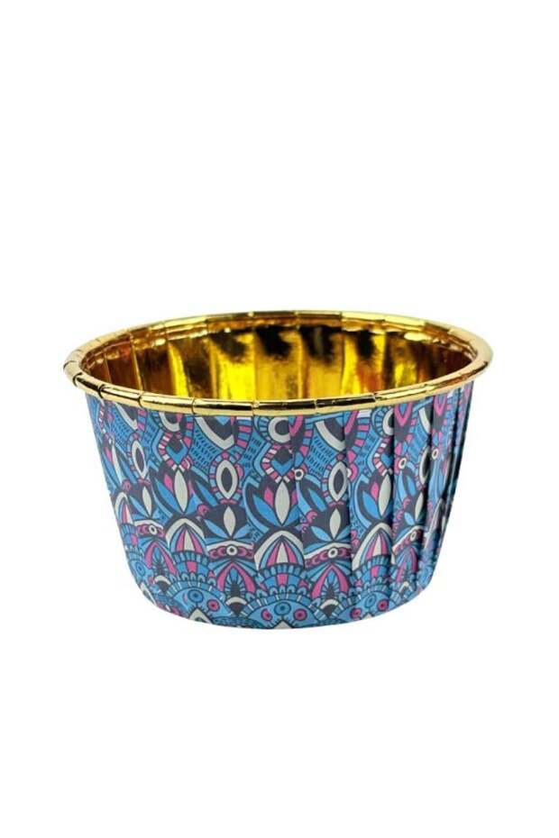 أكواب تقديم ورقية مزخرفة ببطانة ذهبية - 2