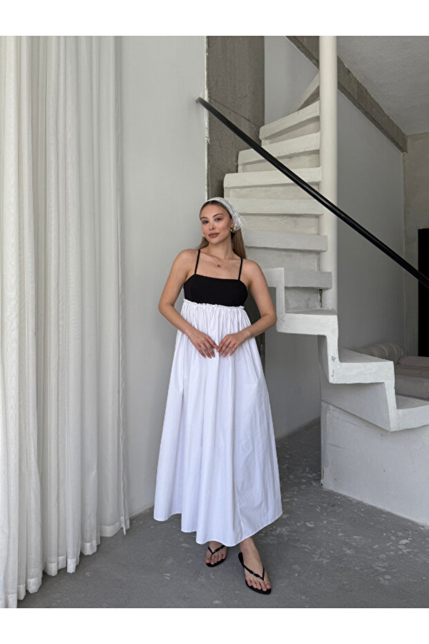 LUNA KONTRAST ELBİSE - 2