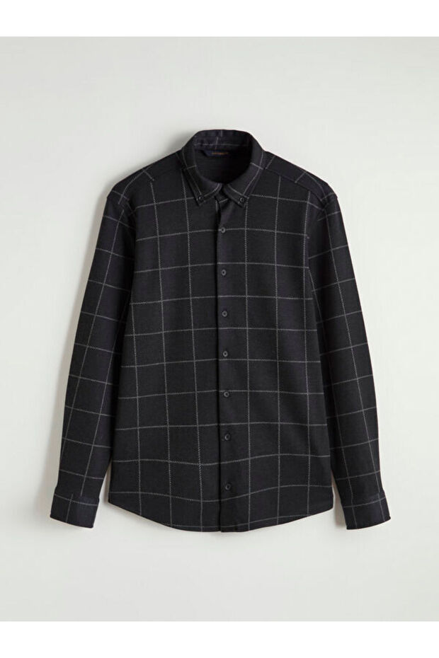 Quality Pieces from Çelebi Store Standard Fit Checked Embroidered Men's Shirt