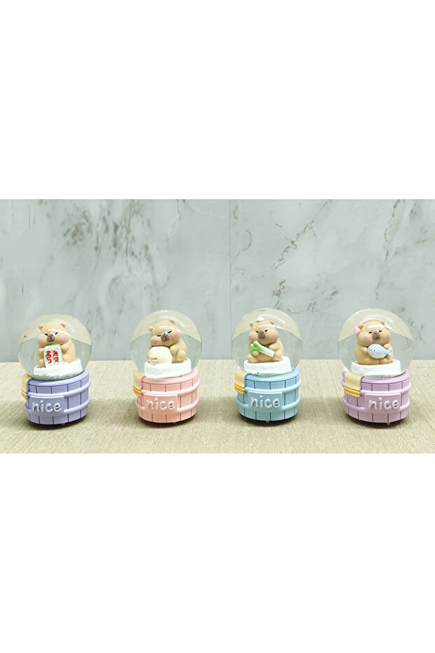 كرة ثلجية مضيئة بتصميم كابيبارا - 2