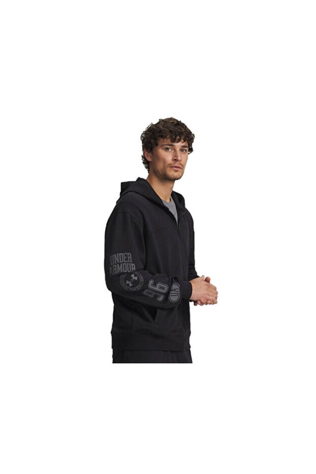 Ua Rival Lw Graphic Fz Men's Casual Jacket 6014687-001 Black