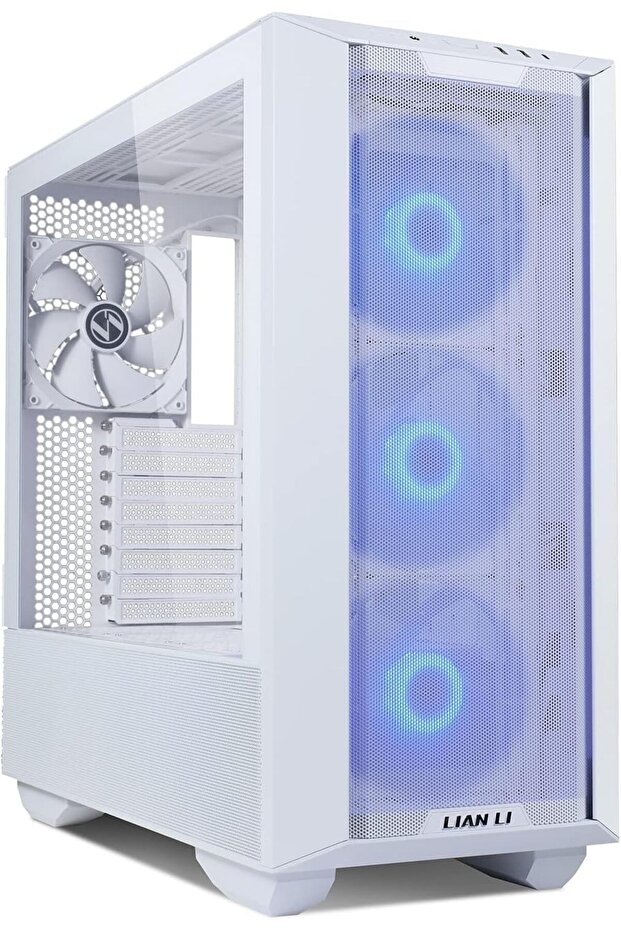 لانكول 3 RGB - برج متوسط - ATX ممتد، أبيض