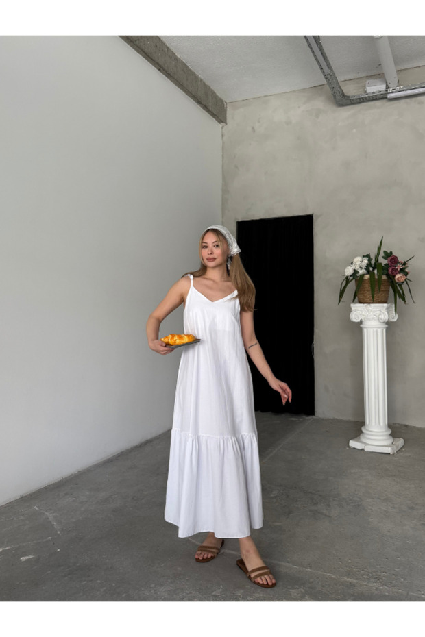 POPLİN KUMAŞ ELBİSE - 1