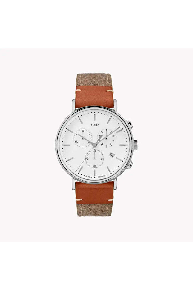 Unisex Tan Fabric Watch, White Dial | Tw2r62000