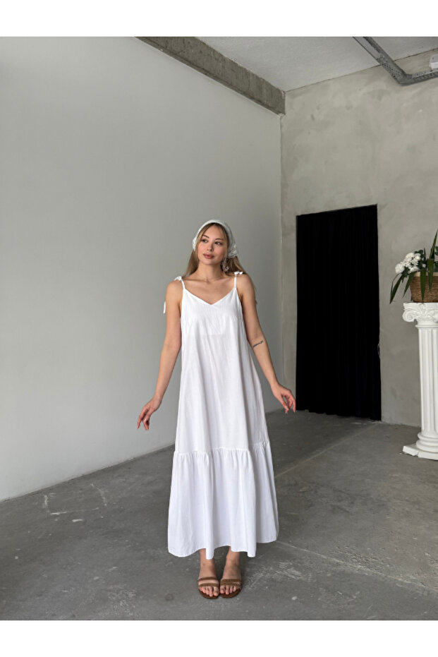 POPLİN KUMAŞ ELBİSE - 4