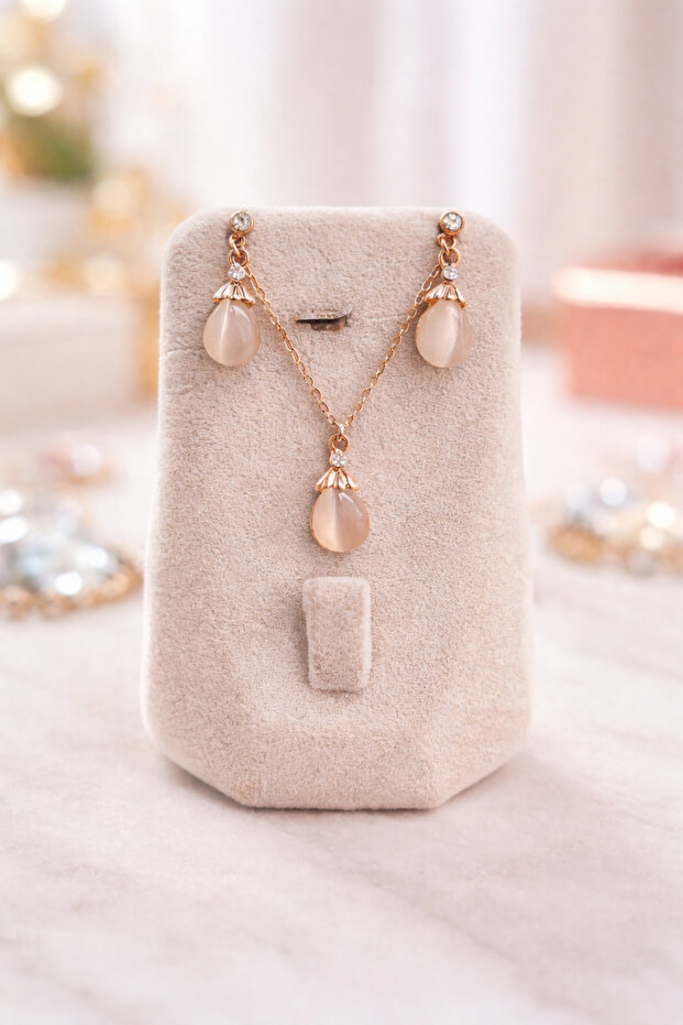 Kolye küpe seti ( taşlı) - 2