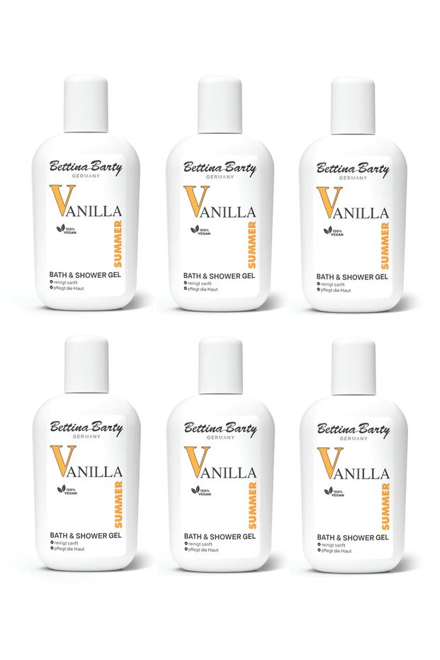 Summer Vanilla Bath & Shower Gel - Summer Vanilla Bath & Shower Gel Mini Size 50 ml 6 Pieces