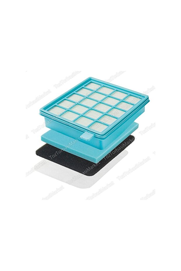 مجموعة فلتر هيبا المدمجة المتوافقة مع فيليبس FC 8478 Powerpro (347324985)