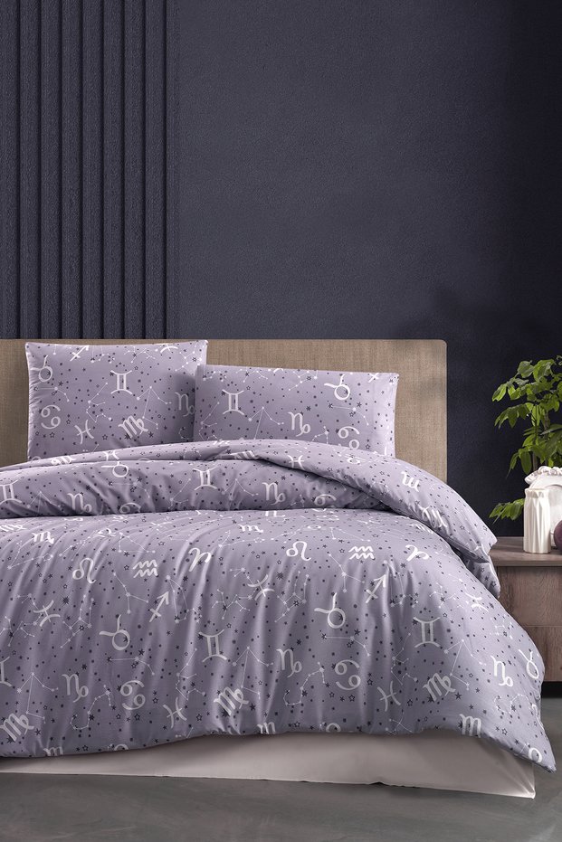 Goodnight 100% Cotton Double Duvet Cover Set - Fitted Sheet