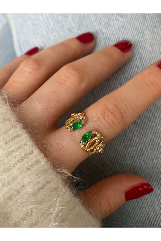 Limited Edition - Colorful Stone Bottom Adjustable Women's Ring