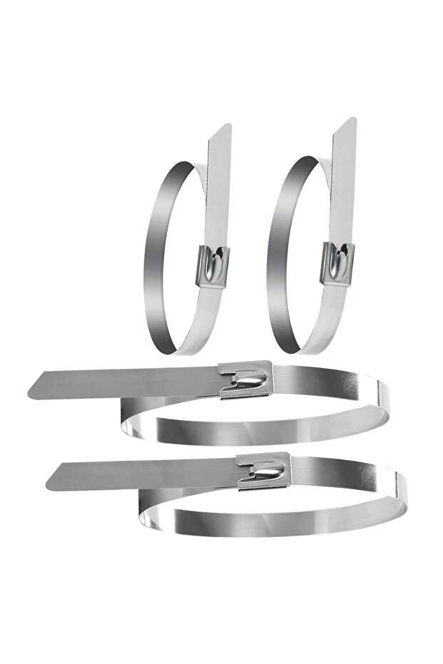 Sscb-42 Metal Clamp | Stainless Steel Cable Tie-70 Pieces-4.6X200Mm-Compatible with Electrical and Network Cables