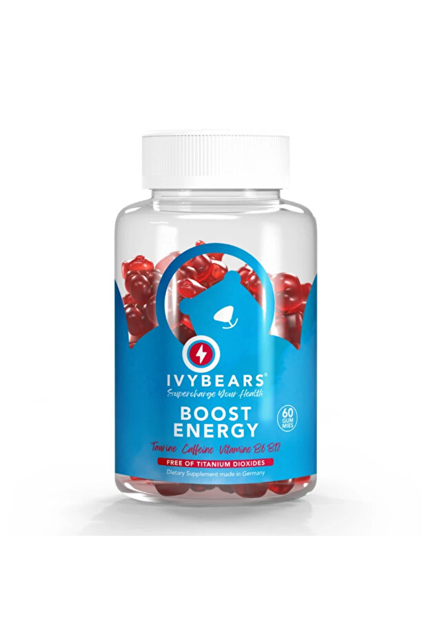 30mg Taurine Energy Support Gummy Supplements with Caffeine, Vitamin B6 & B12 - vegan, glut