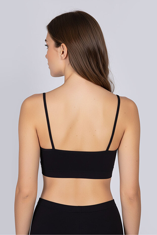 صدرية نسائية بدون خياطة مع حمالات رفيعة وحشوة داخلية - 2