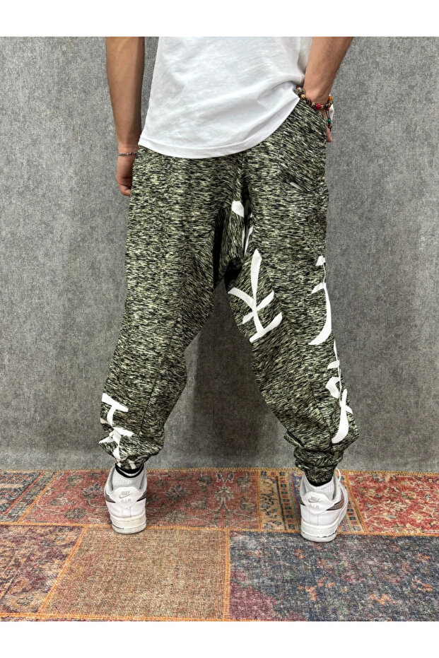 بنطلون شالوار منقوش بخصر مطاطي - 2