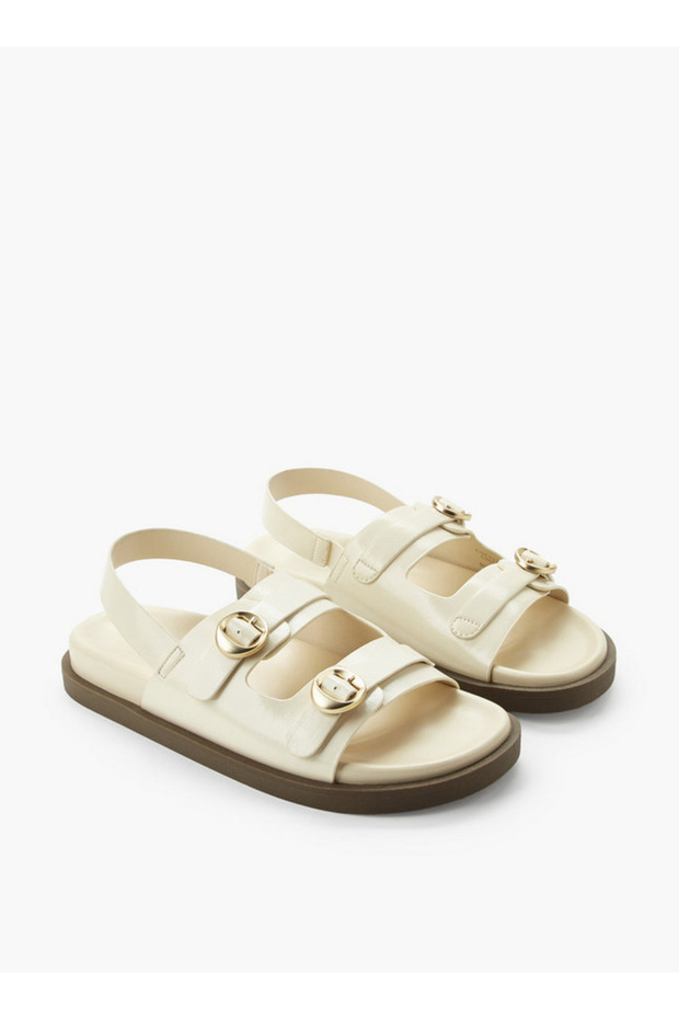 Women Buckle Detail Sandals