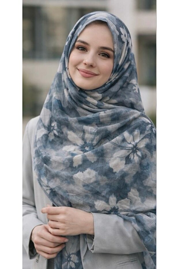 Patterned Bamboo Cotton Shawl - 4