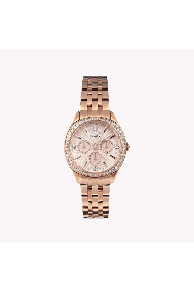 Women's Rose Gold-Tone Watch, Black Dial | Tw2w17800