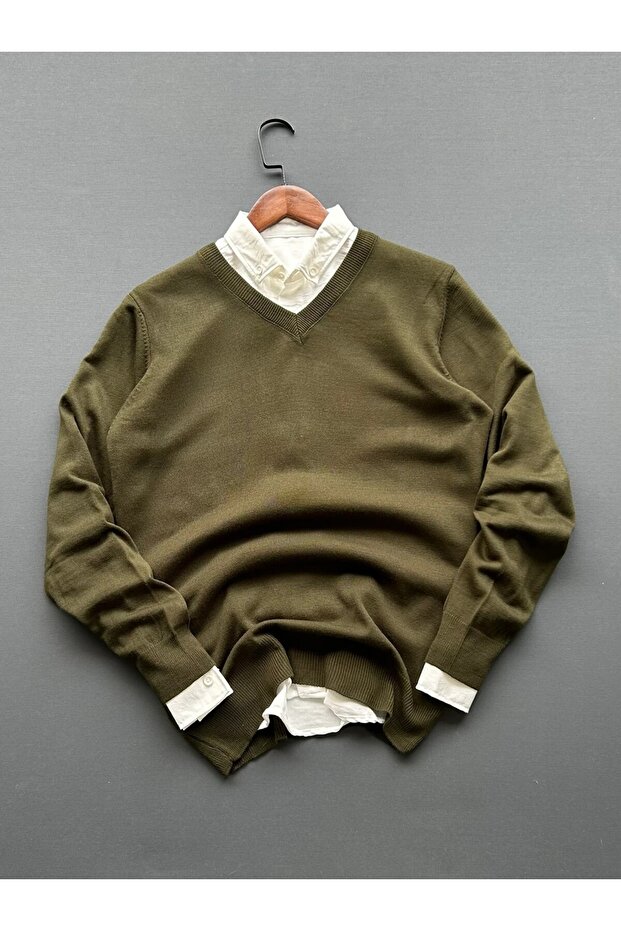 V-Neck Knitwear Sweater
