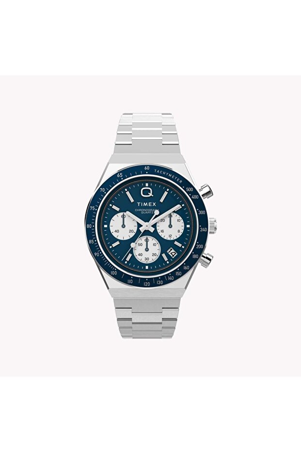 Men's Stainless Steel Blue Dial Watch, Silver | Tw2w51600