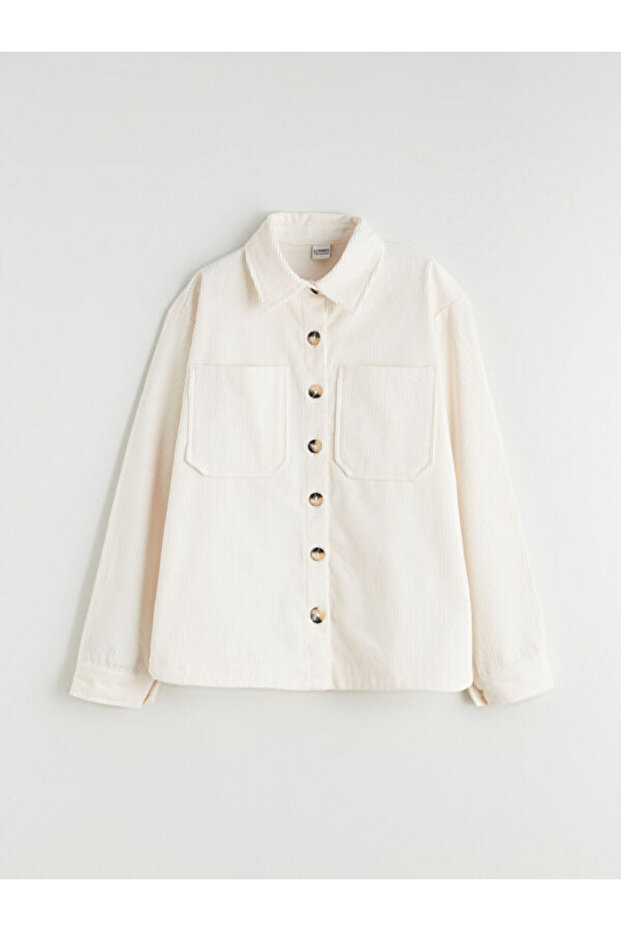 Esvab • Modern & Distinctive Plain Long Sleeve Velvet Girls' Shirt