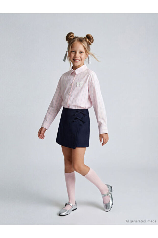 Sparkling Choices Bow Detailed Girls' Shorts Skirt from Shining Store