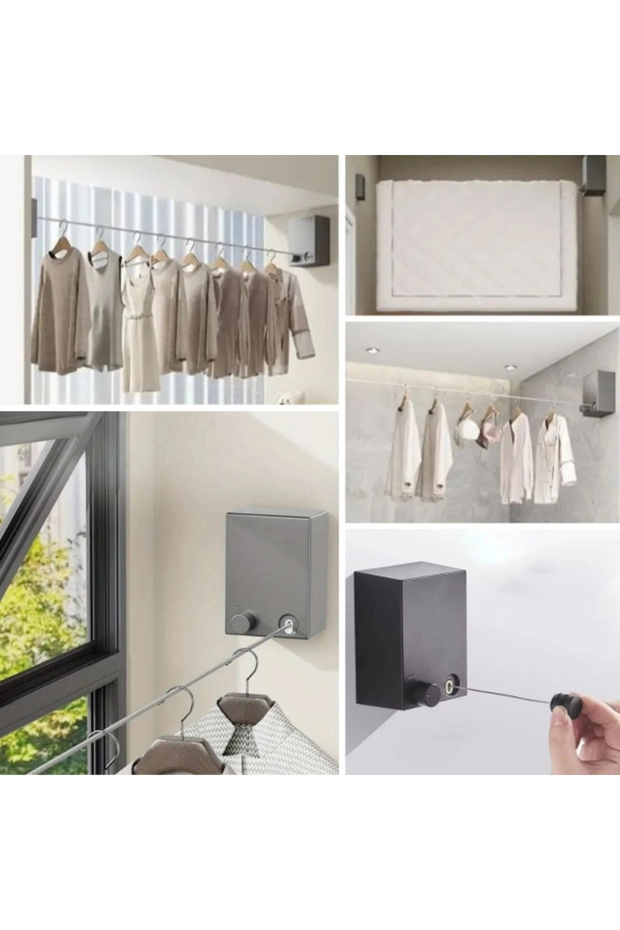 حبل غسيل عملي قابل للسحب - 4