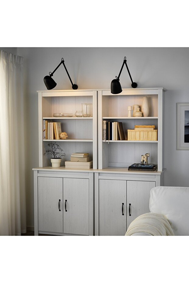 مصباح عمل/مصباح حائط، أسود - 6