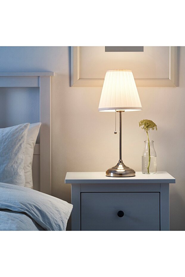 Table lamp, nickel-plated/white - 2