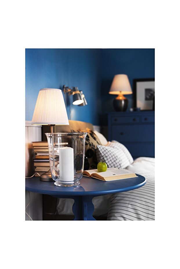 Table lamp, nickel-plated/white - 4