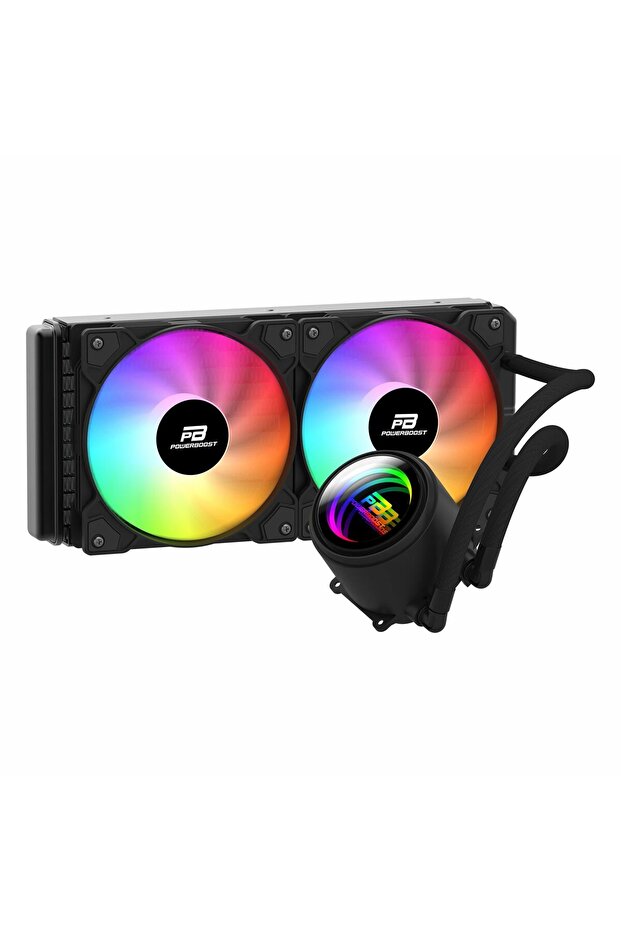 Powerboost Circle 240B Led 240mm Am5/1700P Black Processor Liquid Cooler