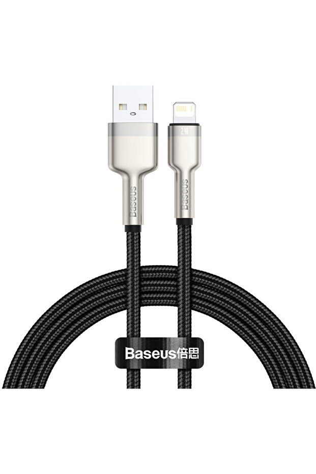 USB pentru cablu Lightning, 2.4A, 1m (negru)