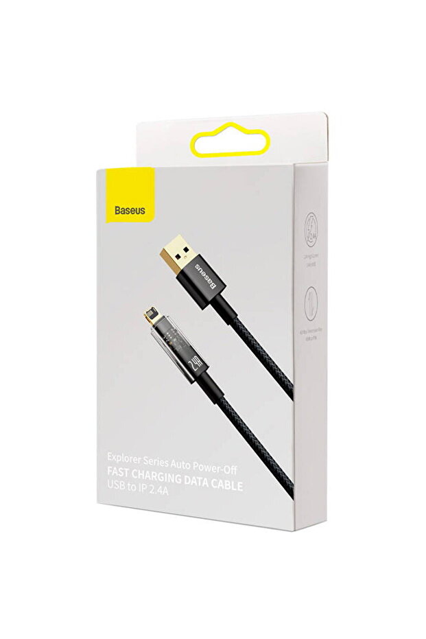 Cablu Explorer USB la Lightning, 2.4A, 1m negru - 4