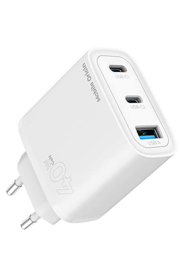 1xUSB-A + 2x USB-C 40W Alb - 5
