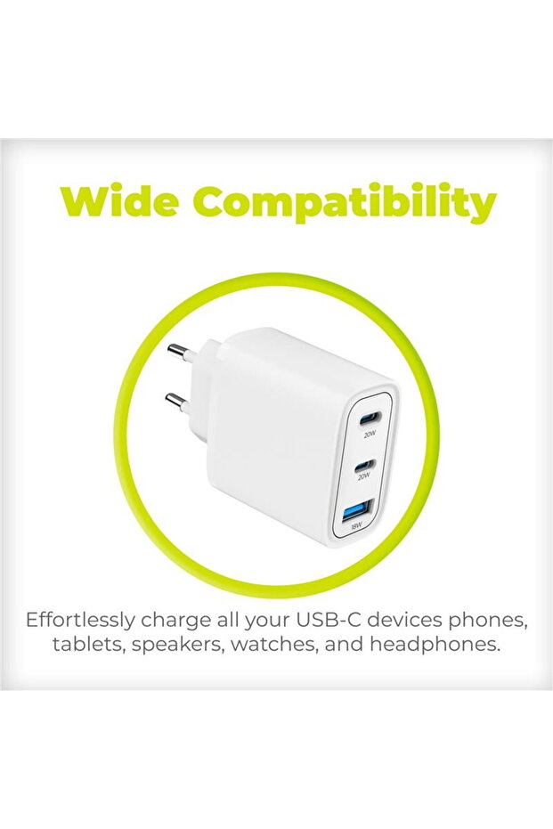 1xUSB-A + 2x USB-C 40W Alb - 4