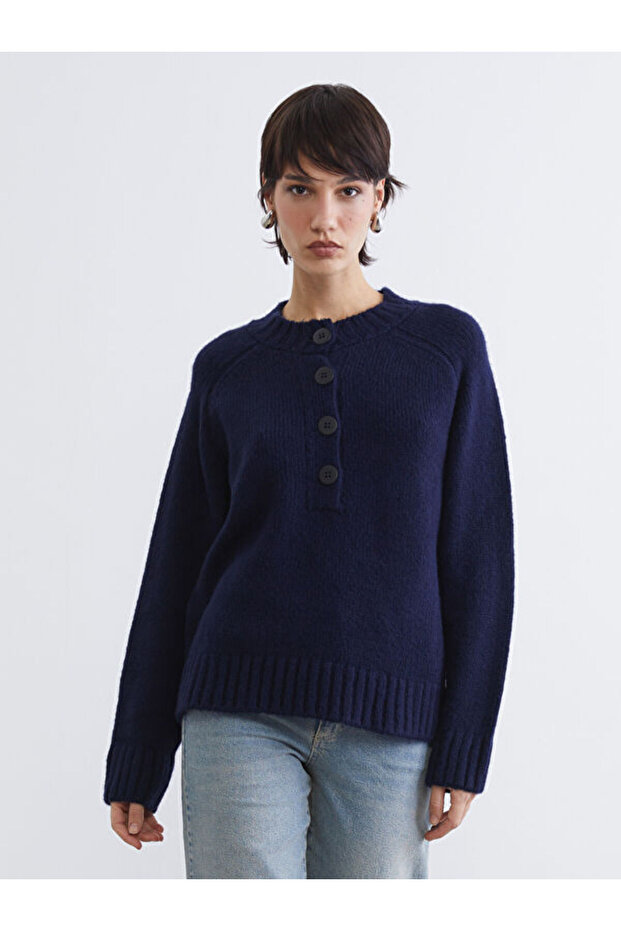 Timeless Clothing & Timeless Choices Zero Roba Collar Women's Knitwear Sweater