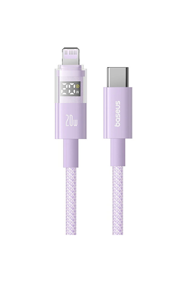 Data cable with digital display, type-c to lightning, 20w, 1m - 2